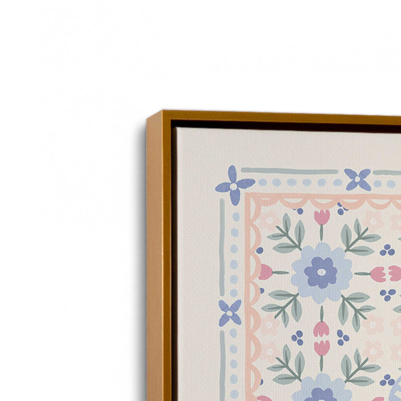 «Blooming Spring IV» par Laura Marshall, reproduction d'art sur toile, Cadre flottant, H 12 po x l 12 po, Doré