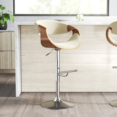 Elrosa Swivel Adjustable Height Bar Stool