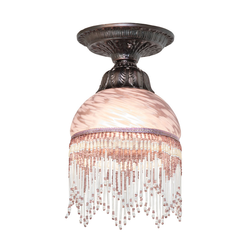 1 - Light Flush Mount, Pink