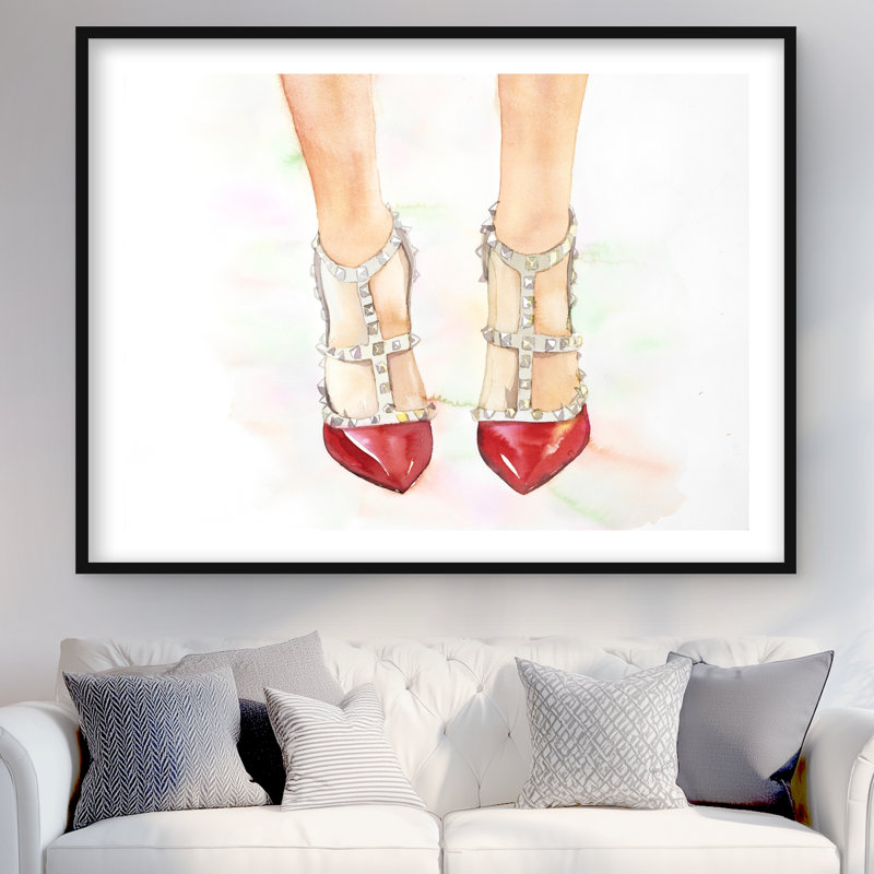 Red Heed High Heels - Romantic Room Decor, reproduction encadrée