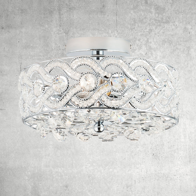 11.5"W Nowthen Nickel Semi-Flush Mount Ceiling Fixture