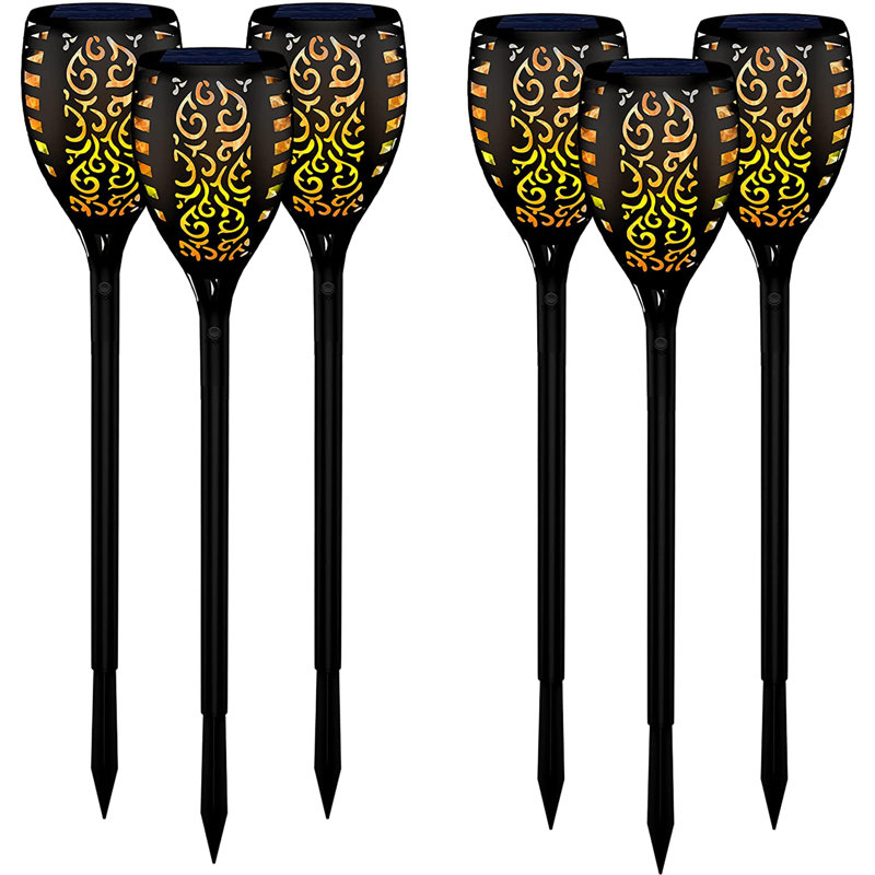 WBM Smart Solar Lights, LED Solar Torch Flickering Flame Lights