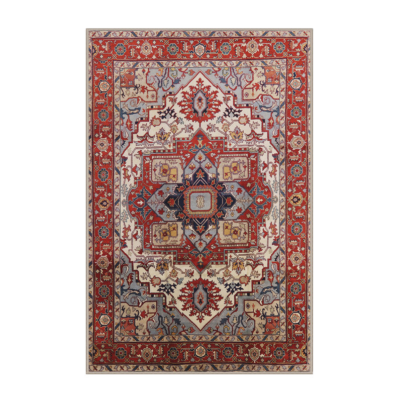 Tapis oriental rouge / gris / ivoire, Rectangle 8 pi x 10 pi