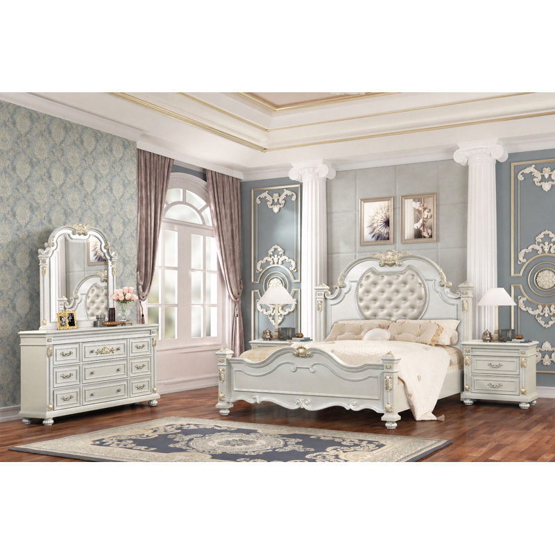 Ensemble de chambre à coucher 4 pièces Destiny, Grand lit