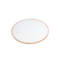 Table de bout moderne en or rose avec plateau en verre givré Alivia