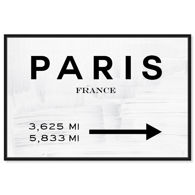 Enseigne « Fashion Road »-impression d’art textuel sur toile, Cadre flottant noir, H 16 po x l 24 po x 1,5 po