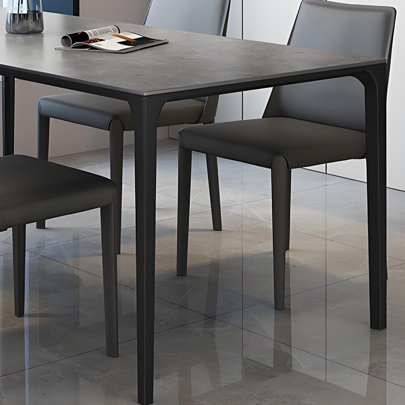 Ensemble de salle à manger rectangulaire en ardoise minimaliste, H 29,50 po x L 55,10 po x l 31,50 po