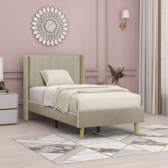 Wade Logan® Upholstered Bed & Reviews | Wayfair