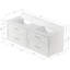 Meuble-lavabo mural flottant double 60 po avec comptoir en quartz Disar-430708989