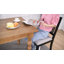 Chaise de salle à manger en bois de style mission de 18 po de large avec siège rembourré Weldon-1249561831