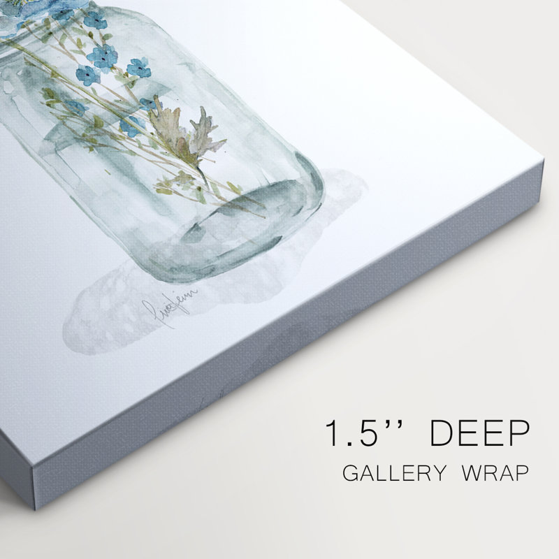 Mason Jar Blues I -Gallery Wraraped Cavas, H 27 po x l 18 po