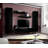 Volpe 100" Modern Floating Wall Mounted Entertainment Center with 16-Color LED Lighting, High Gloss Finish-828205757