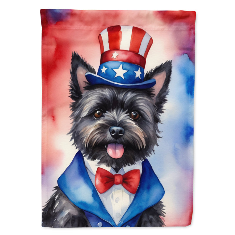Drapeau patriotique du jardin américain, Terrier Cairn noir