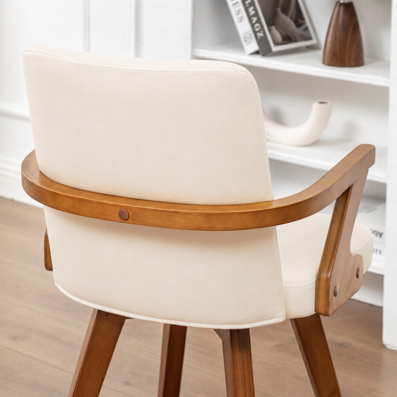 Chaises de salle à manger rembourrées Raquita, Beige