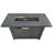 25''h X 42''w Steel Fire Pit Table With Propane, 50000 , 8 Hours Burn, Push-button Ignition, Grey Finish Lid Propane Table, Output, Grey, Residential And Commercial Use