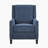 Littzy 30" Modern & Contemporary Push Back Textured Fabric Reclining Chair with Nailhead Trim & Exposed Wood Feet-1003302136
