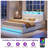 Upholstered Lift Up Storage Bed Frame with LED Lights and Charging Station, Platform Bed, No Box Spring Needed-1591964923-1592551045