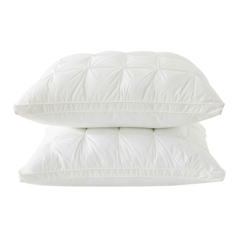 Ellen Tracy 2 Pack Puffy Gusseted Down Alternative Cotton Pillow, King