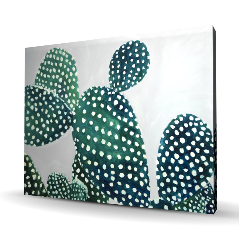 Toile de cactus Opuntia - Décoration de chambre verte pour la maison
