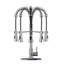 Robinet de cuisine moderne en nickel brossé avec tuyau flexible - Ressorts à poignée simple à grande arche, rétractable, pour briser l'oxydation et l'érosion