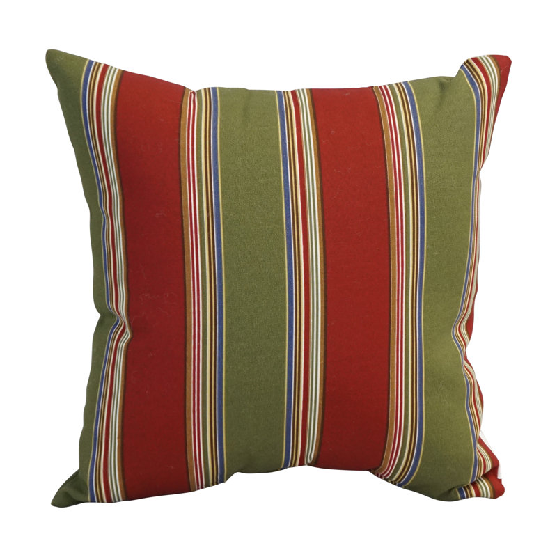 Hampton Bay Garden Square Striped Polyester Outdoor Throw Pillows Set
