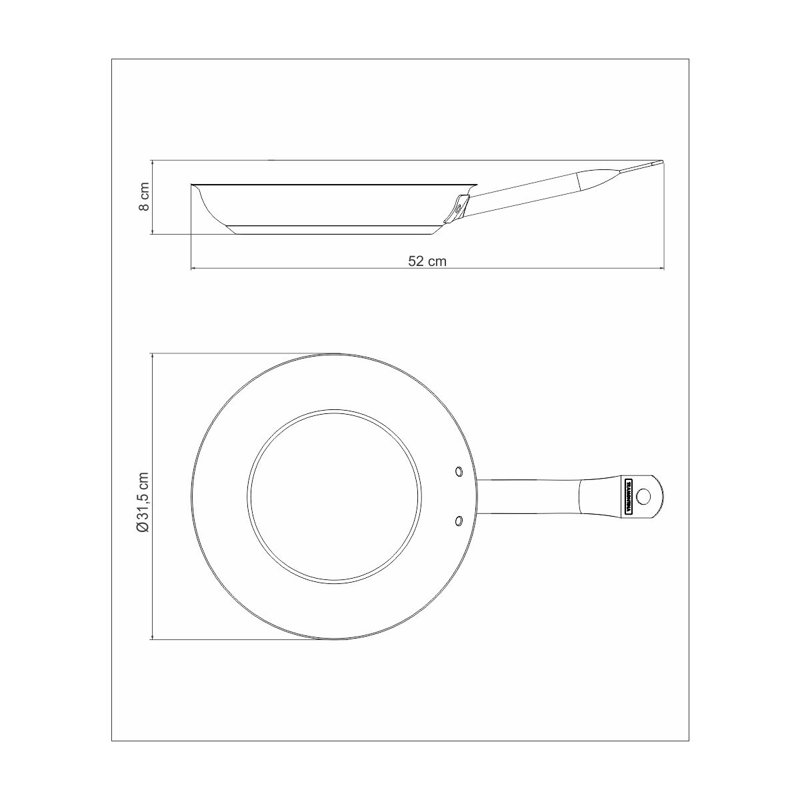 Stainless Steel Non-Stick Frying Pan, 30cm