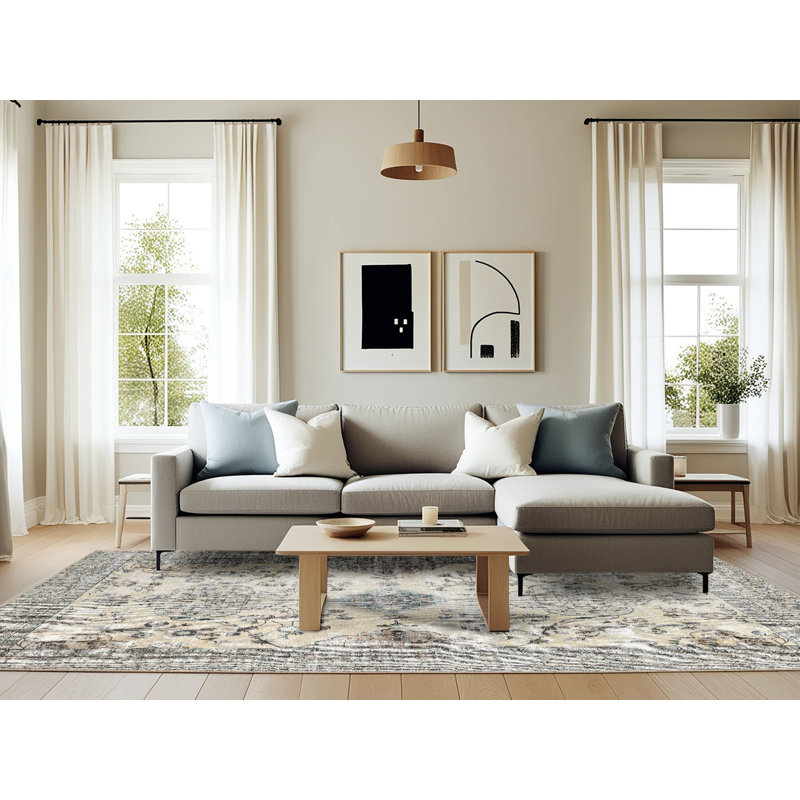 Oriental Indoor Rug, Rectangle 6' x 9'