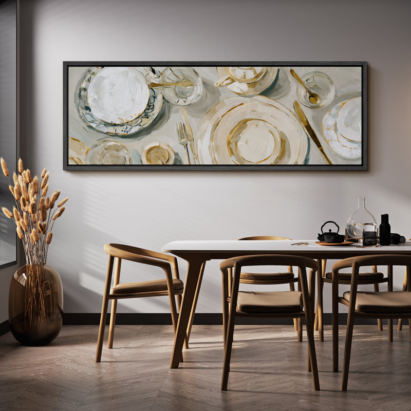 «Neutral Toned Art», reproduction d'art sur toile encadrée, H 20 po x l 60 po, Noir