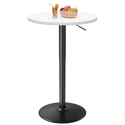 Adjustable Height Round Bar Table, Bistro Pub Table, Swivel Dining Table