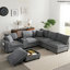 Canapé modulaire de 139 po en U avec console-129756128