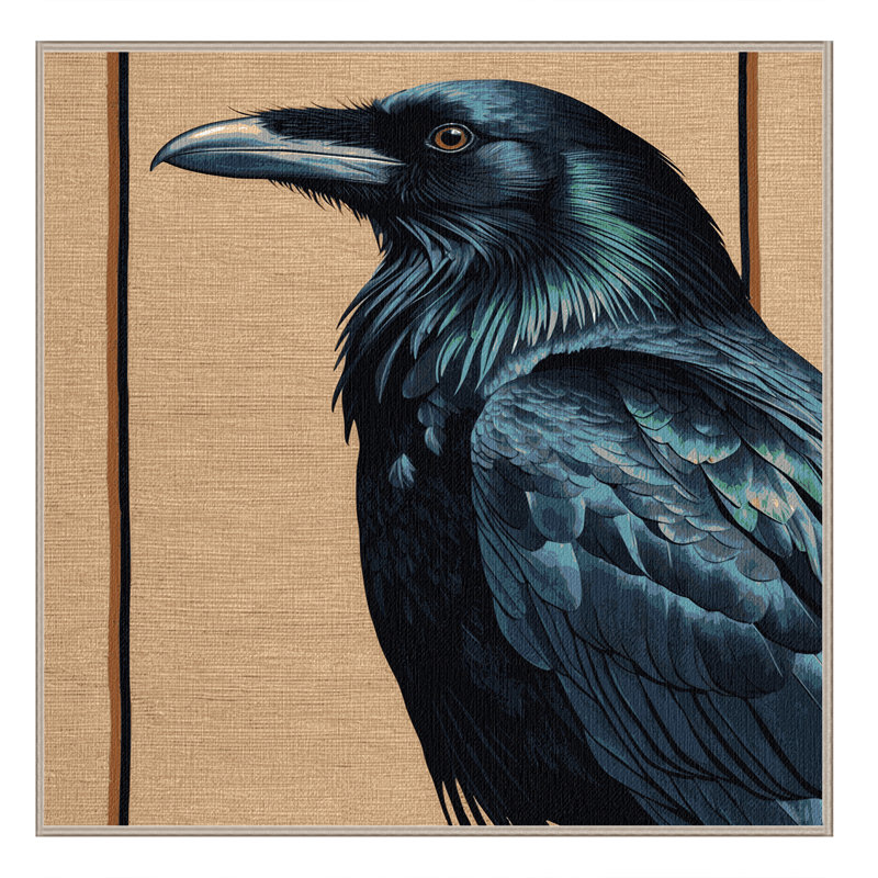  Tapis lavable australien Raven Birds, Carré 4 pi