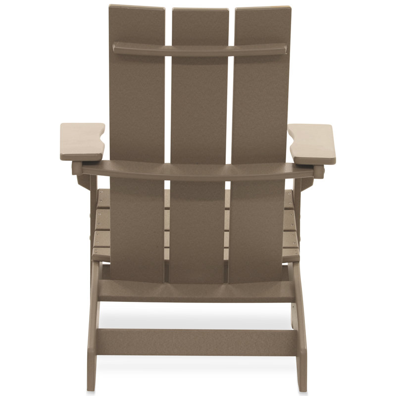 Chaise Adirondack en PEHD toutes saisons Ratcliff, Bois patiné