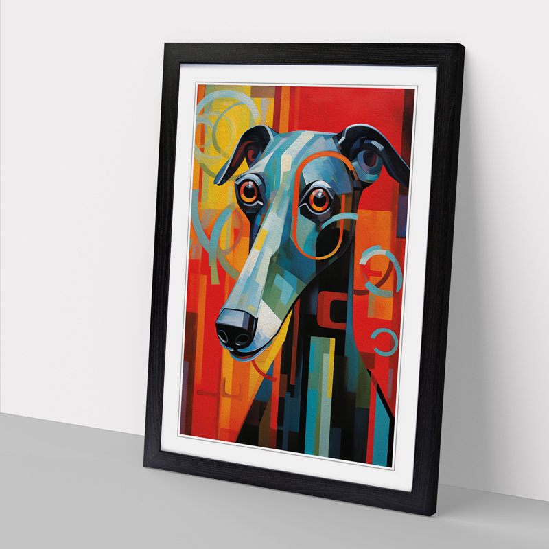 Greyhound Constructivism - Framed Print