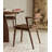 All Solid Wood, Walnut, Simple Dining Chair With Armrests