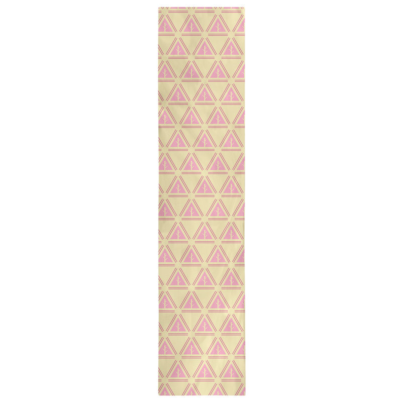 Chemin de table d’arbre minimaliste classic Barbra, 16 po x 90 po, Rose / Jaune