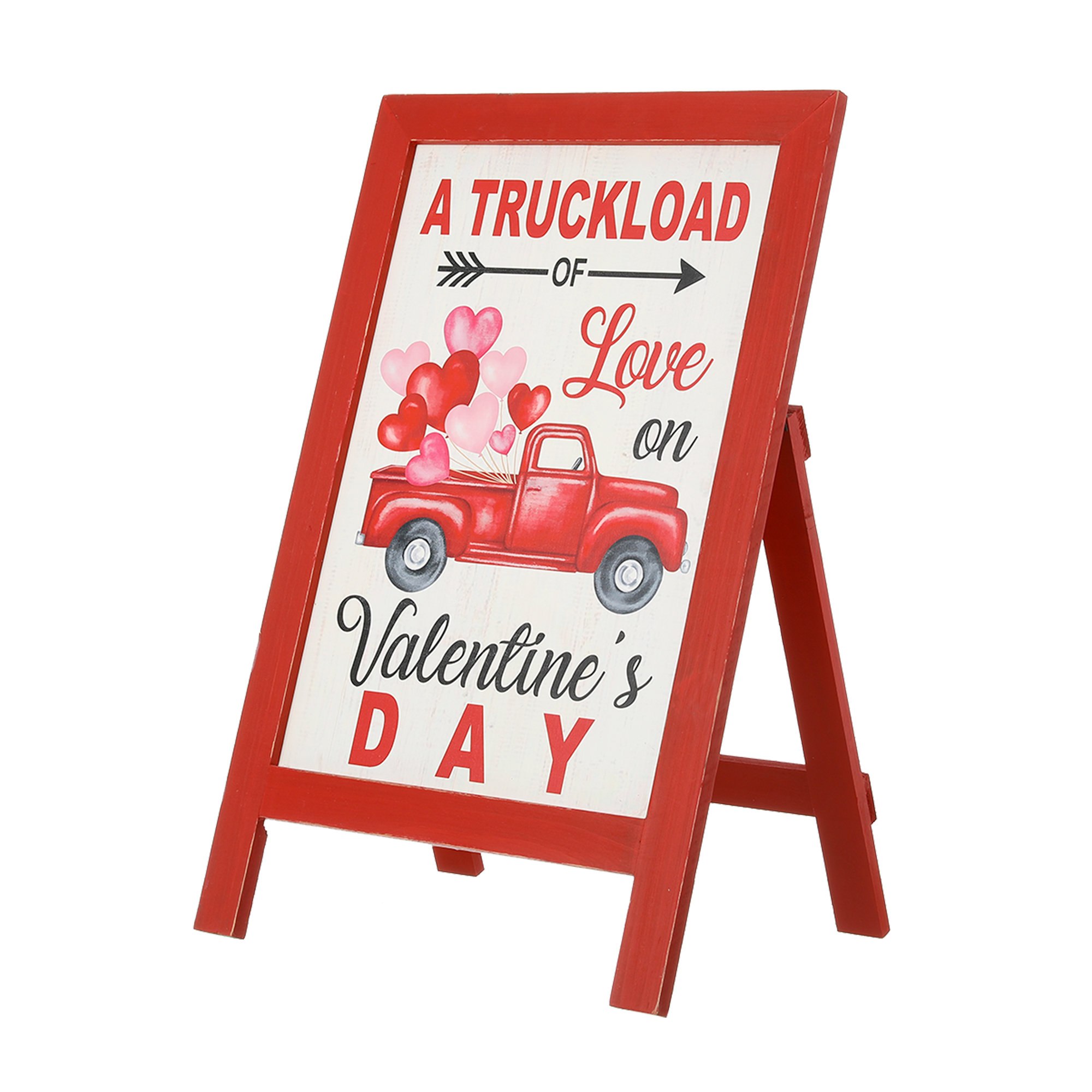 The Holiday Aisle® Valentine's Wooden Truck Porch Sign & Reviews | Wayfair
