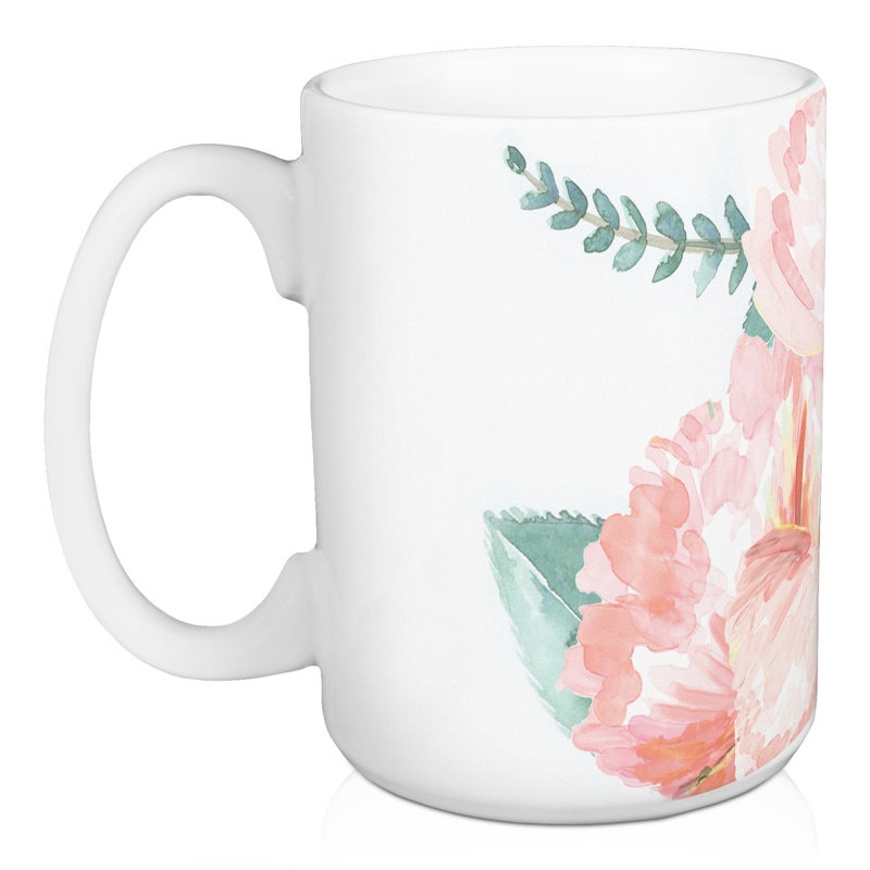 Grande tasse à café rosé pivoines Mako
