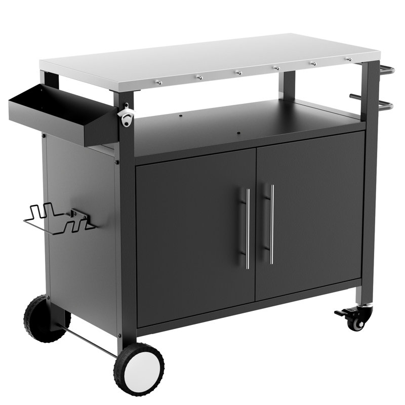 Chariot-bar extérieur avec suffisamment d'espace pour les réservoirs de propane et les outils de barbecue - Complétez votre configuration