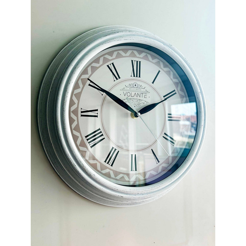 Batelov Wall Clock, White/Black