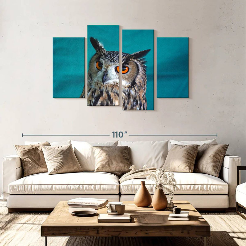 Brampt Charming Tiger Owl, 48" H x 75" W