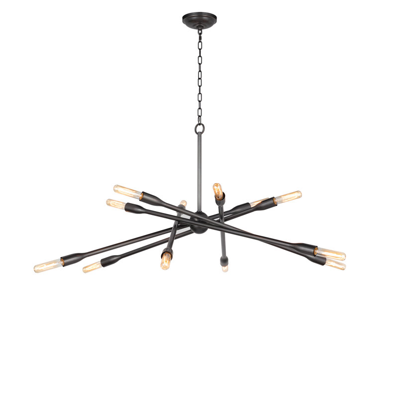 Cobra 12 - Light Chandelier, 27" H x 43" W x 43" D, Oil Rubbed Bronze