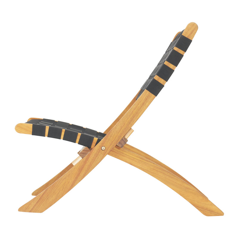 Barre 3-Piece Acacia Wood and Black Woven Outdoor Bistro Set