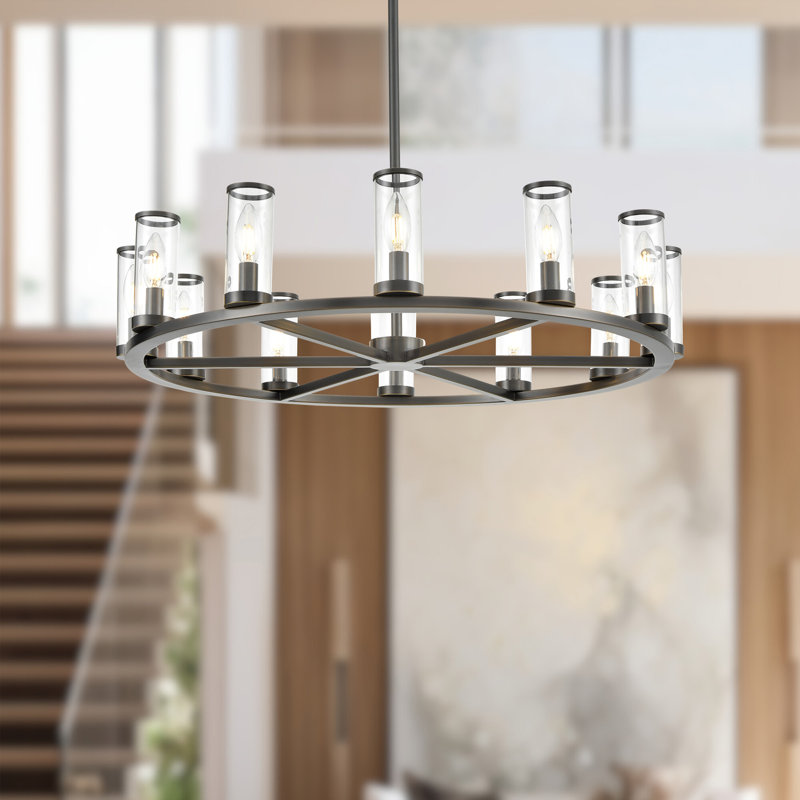 Revolve 12 - Light Chandelier, Urban Bronze
