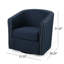 Modern Fabric Blue Swivel Chair - 32.75" Package Width Dimension Comfortable Rotating In Cover Handcrafted