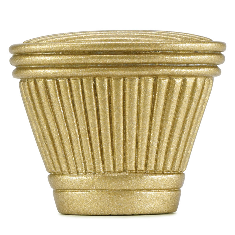 Oxford knob; Antique Brass finish, Soft Gold