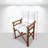 Wooden Director's Folding Chairs with Canvas, Set of 2