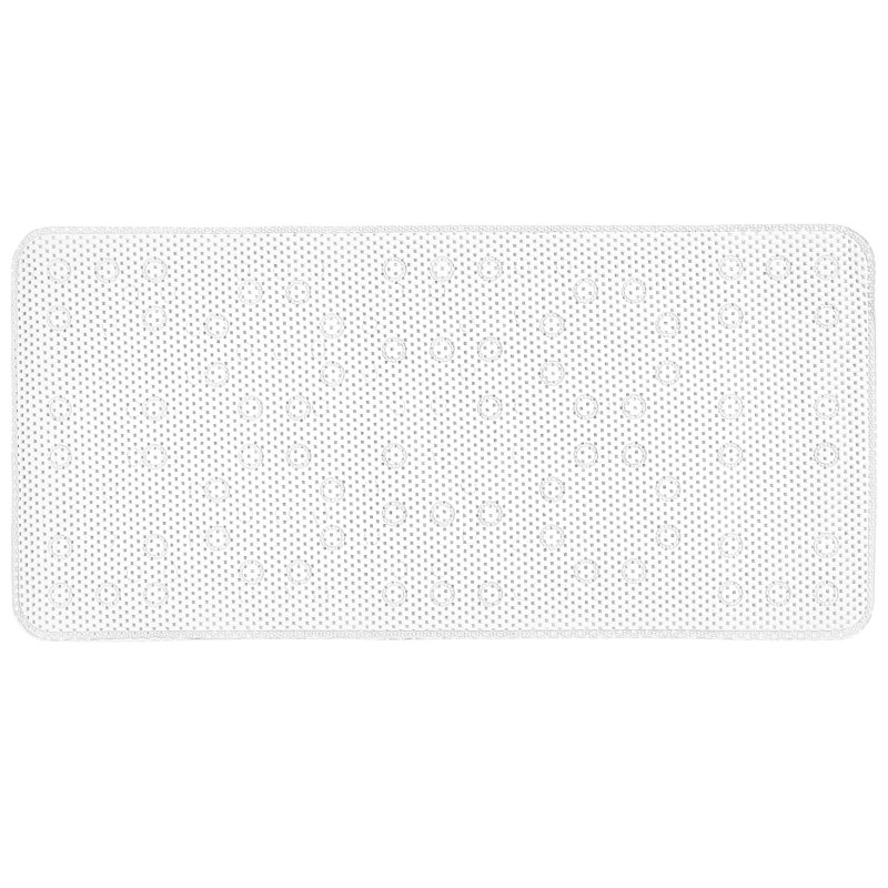  Extra Long Cushioned Bath Mat in White, White