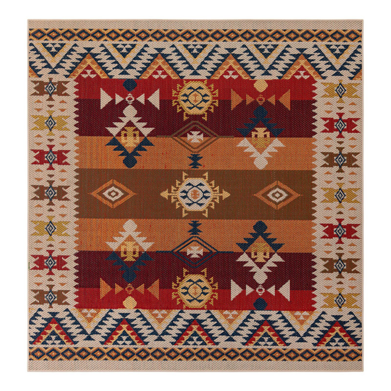 Ciudad Marlenia Indoor/Outdoor Area Rug, Square 7'10"