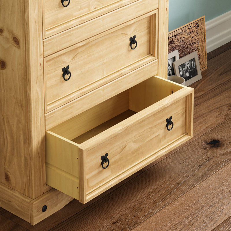 Natrone Solid Wood 80 cm W Chest of 4 Drawers