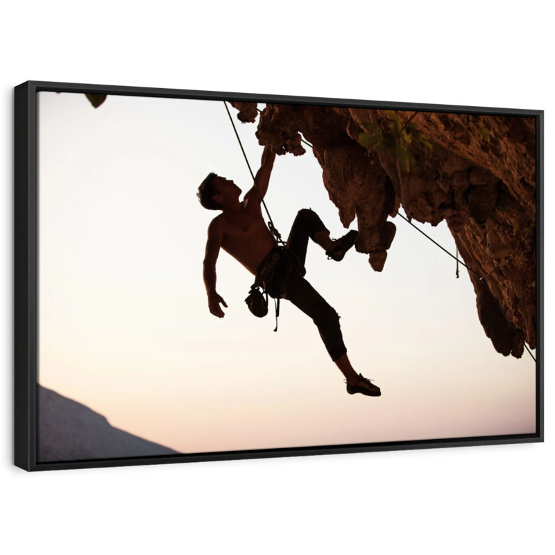 Rock Climbing Canvas Print, 13" H x 19" W